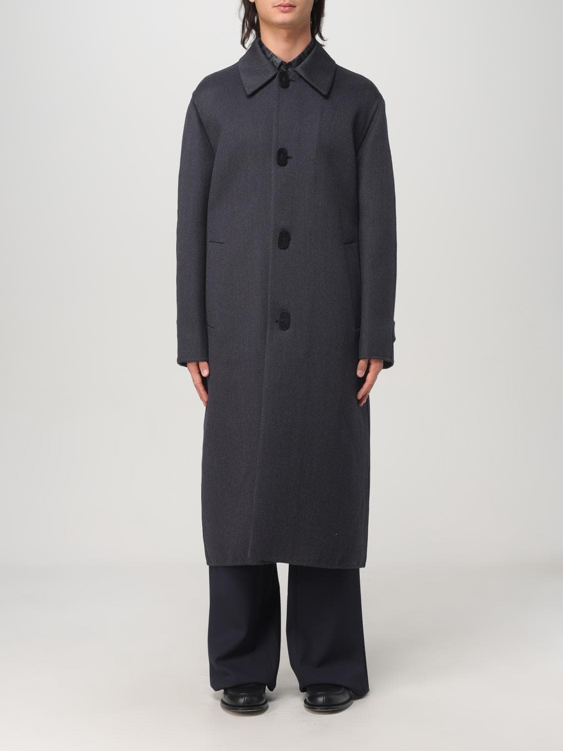 Fendi Coat Men color Blue