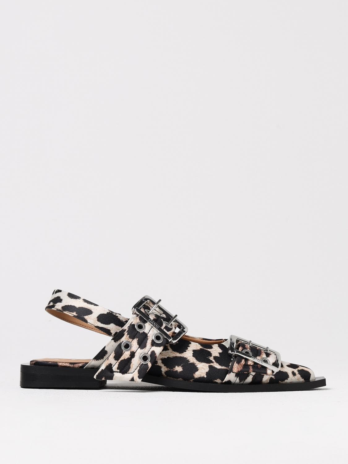Ganni Ballet Flat Woman color Brown