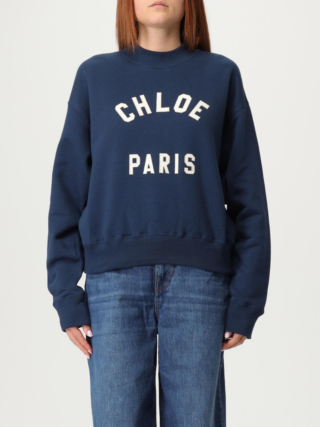 Chloé Sweatshirt Woman color Navy · S