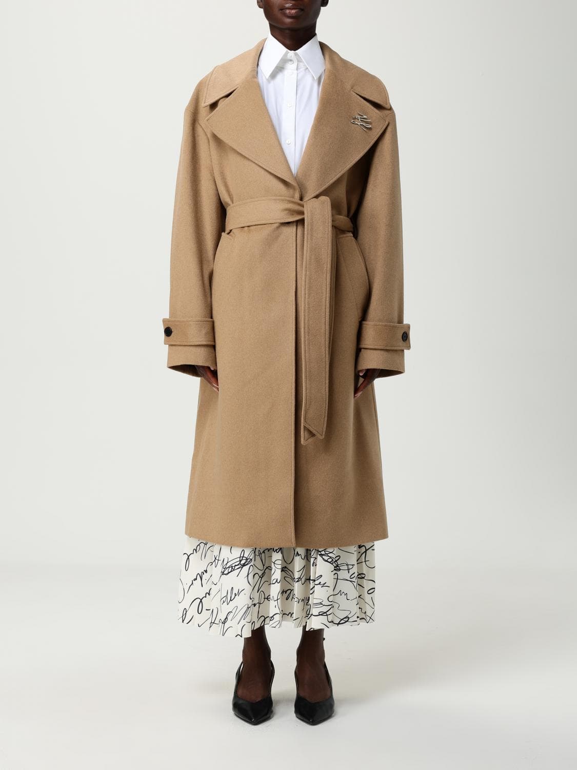 Karl Lagerfeld Coat Woman color Camel