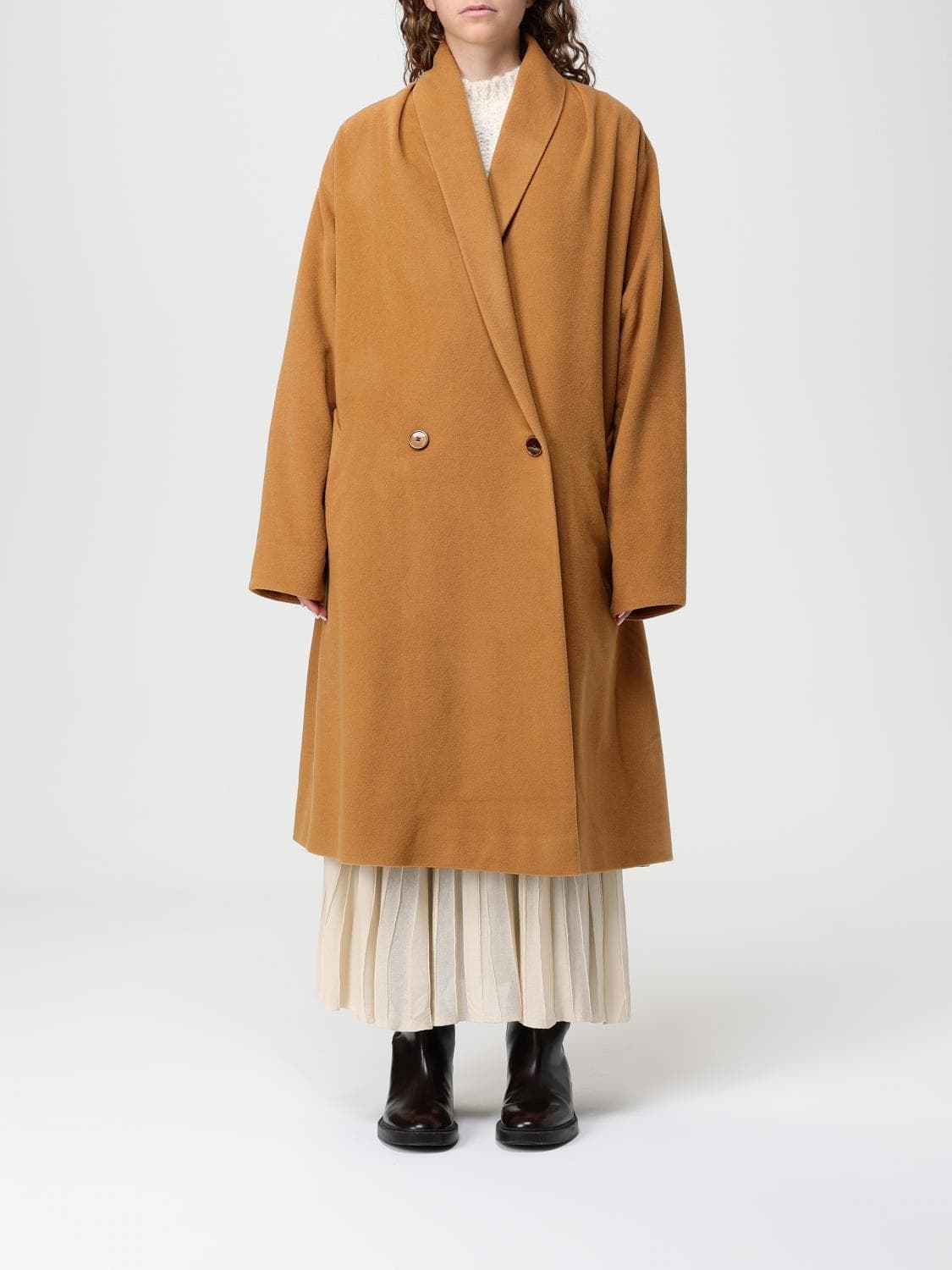 Isabel Marant Coat Woman color Camel