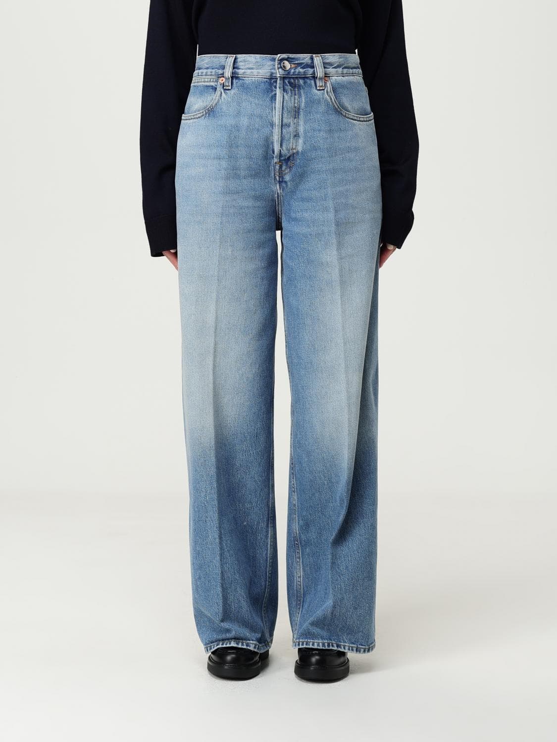 Gucci Jeans Woman color Gnawed Blue