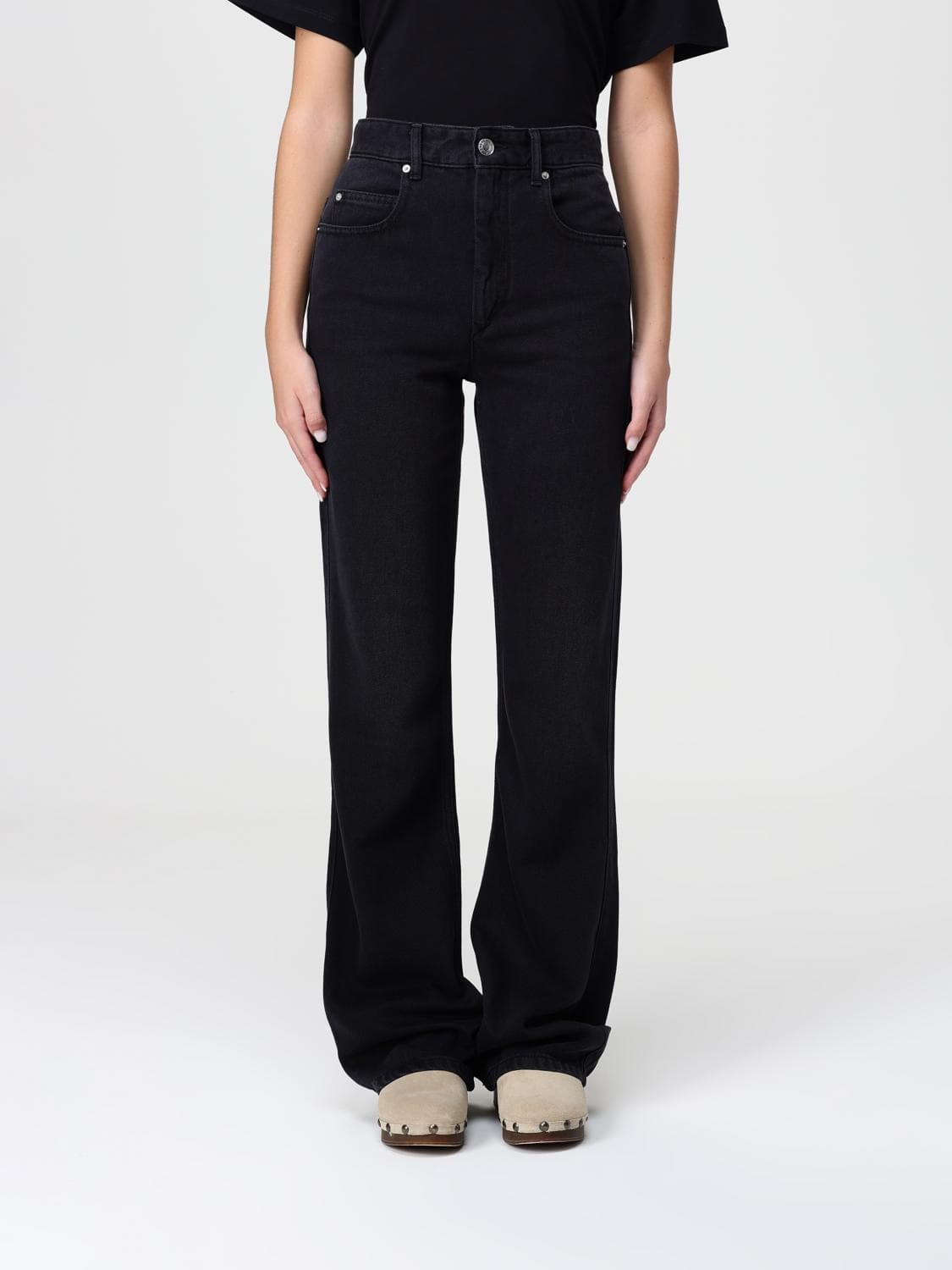 Isabel Marant Jeans Woman color Black