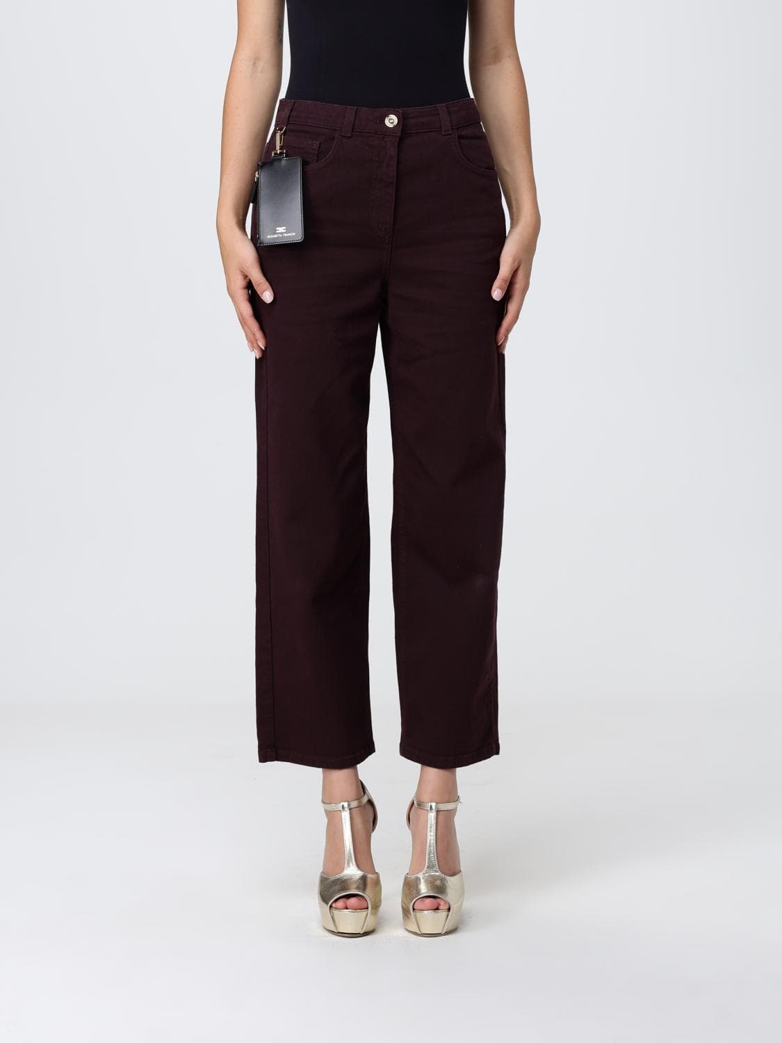 Elisabetta Franchi Jeans Woman color Wine · 30