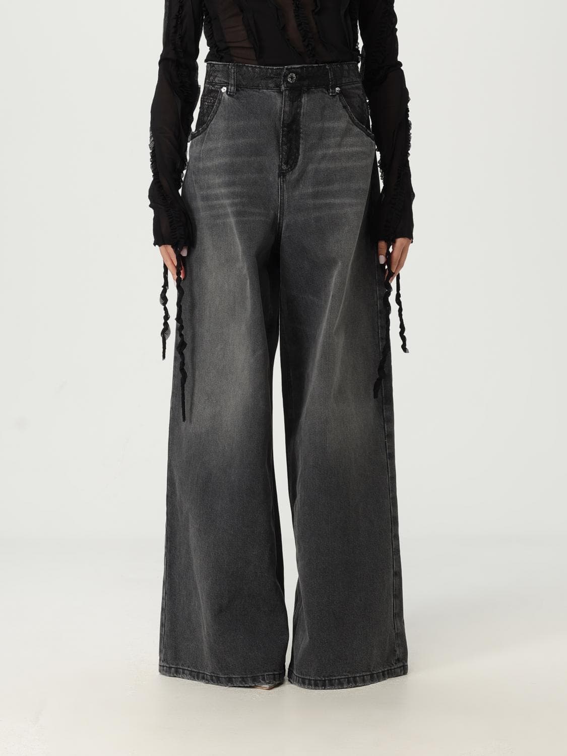 Blumarine Jeans Woman color Grey