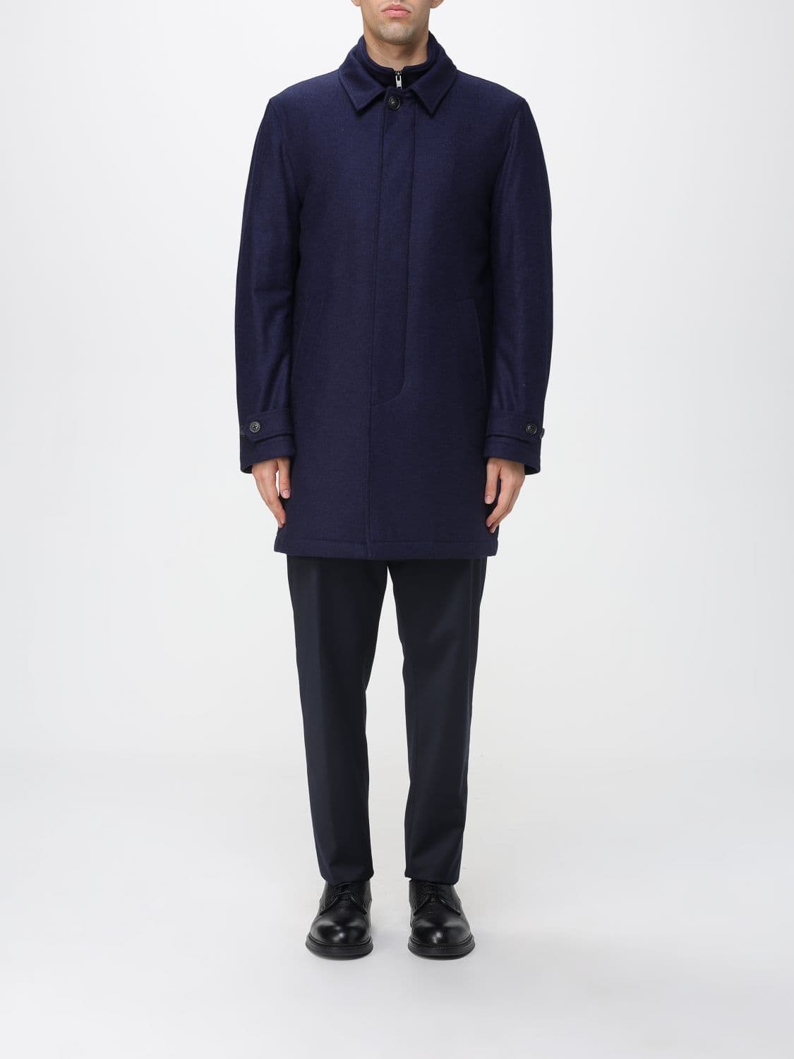 Fay Coat Men color Indigo · XXL