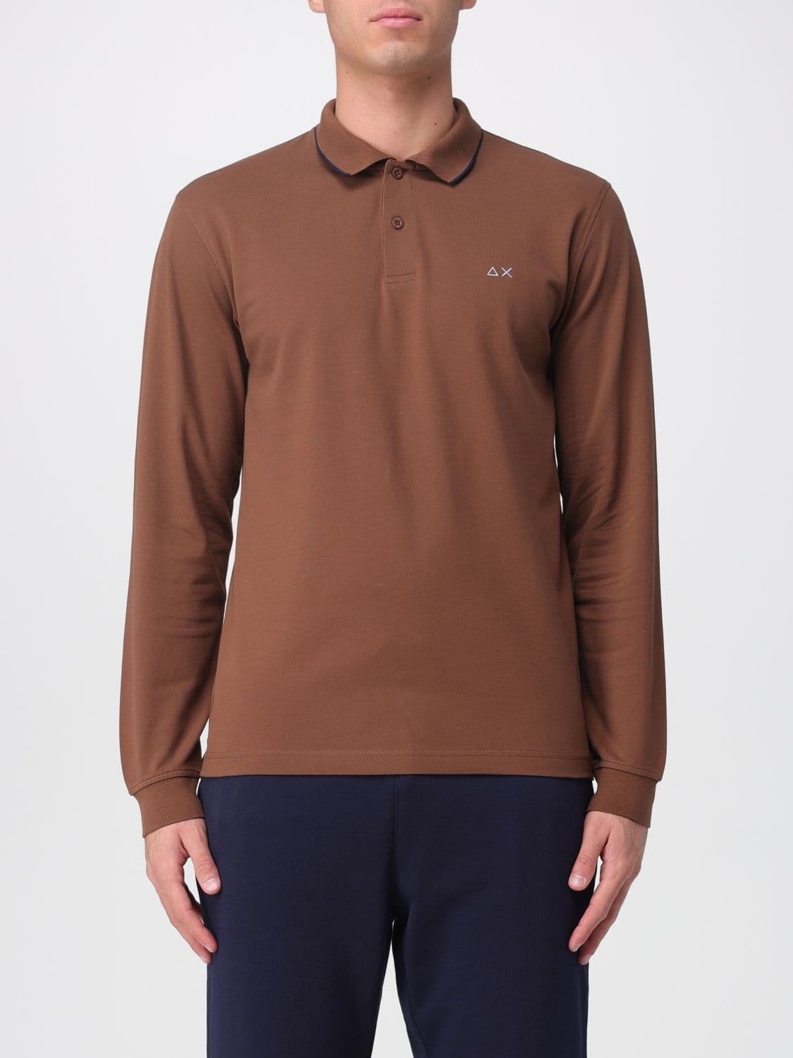 Sun68 Polo Shirt Men color Brown