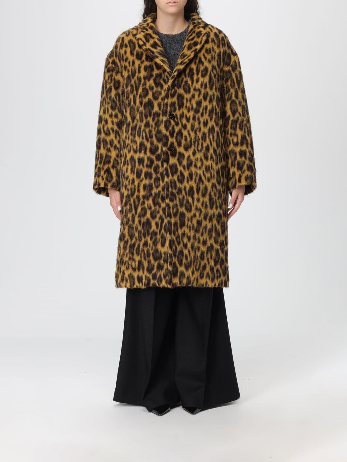Bottega Veneta Coat Woman color Camel