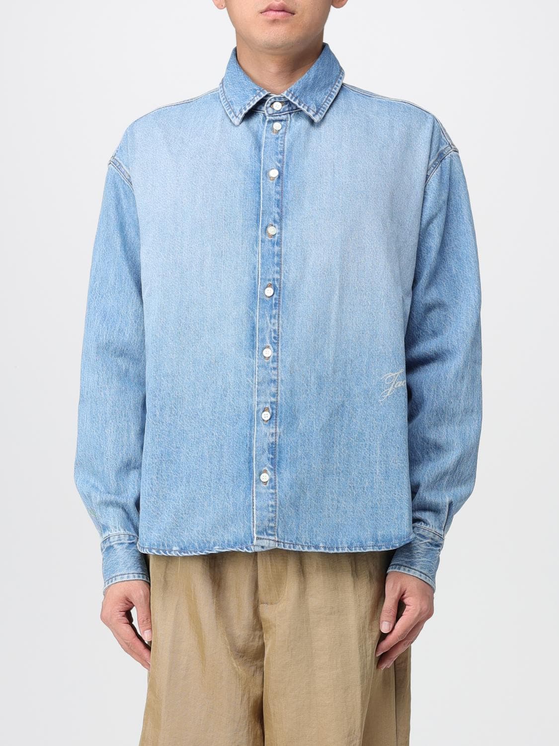 Jacquemus Shirt Men color Denim · 50
