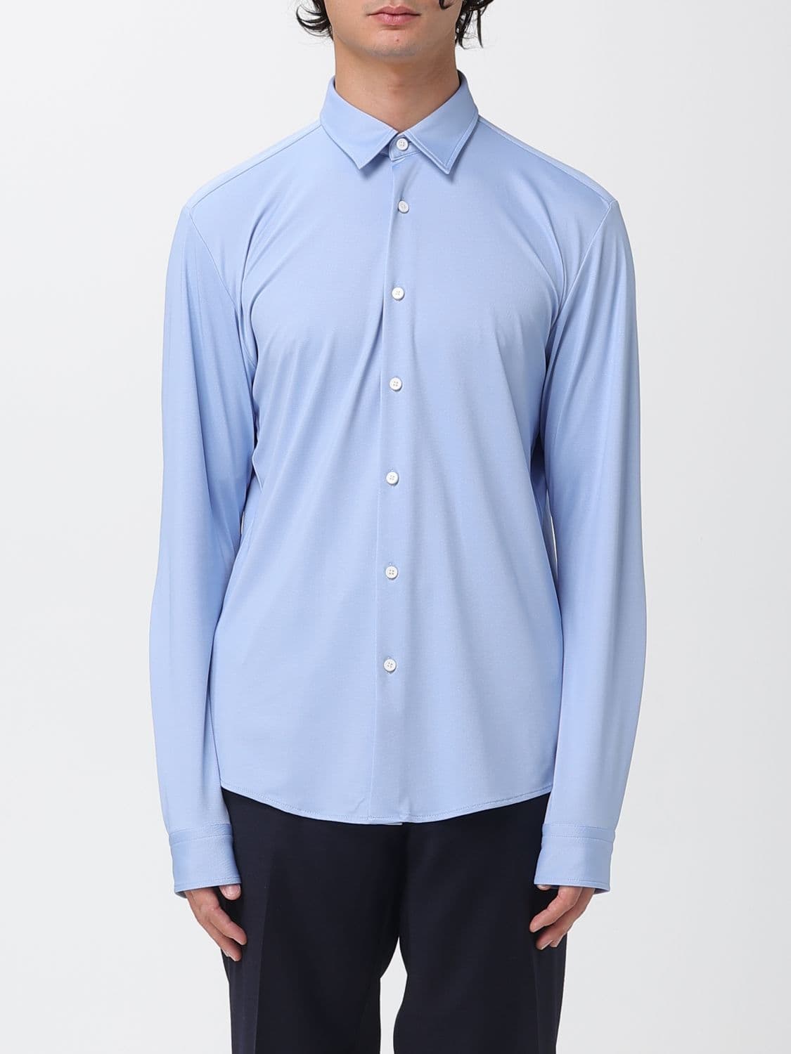 Boss Shirt Men color Gnawed Blue