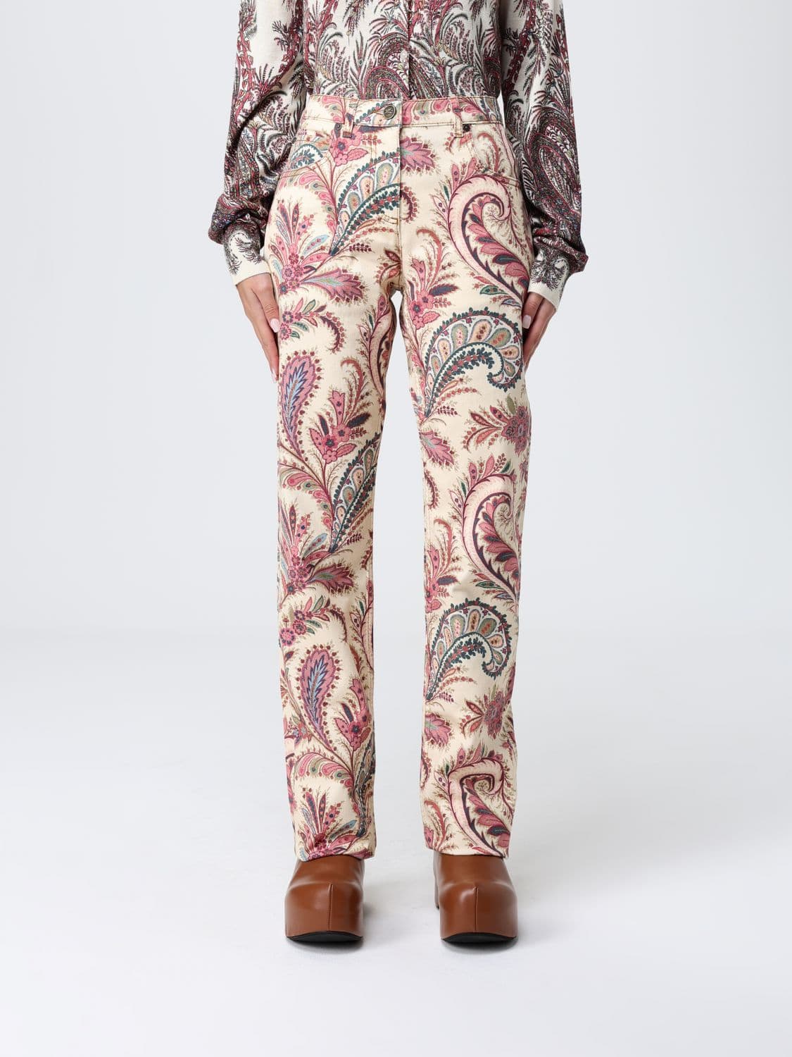 Etro Jeans Woman color Multicolor