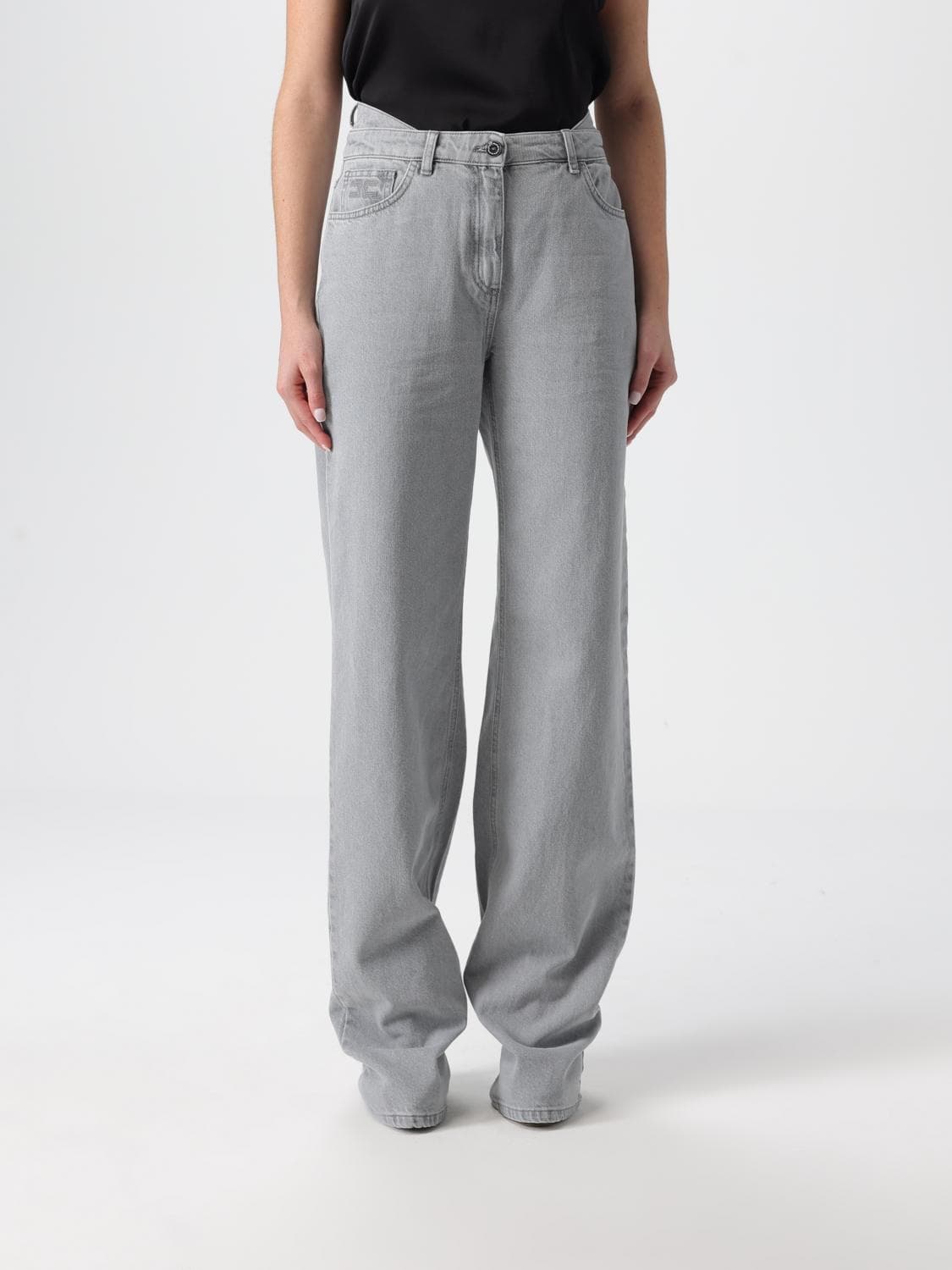 Elisabetta Franchi Jeans Woman color Grey