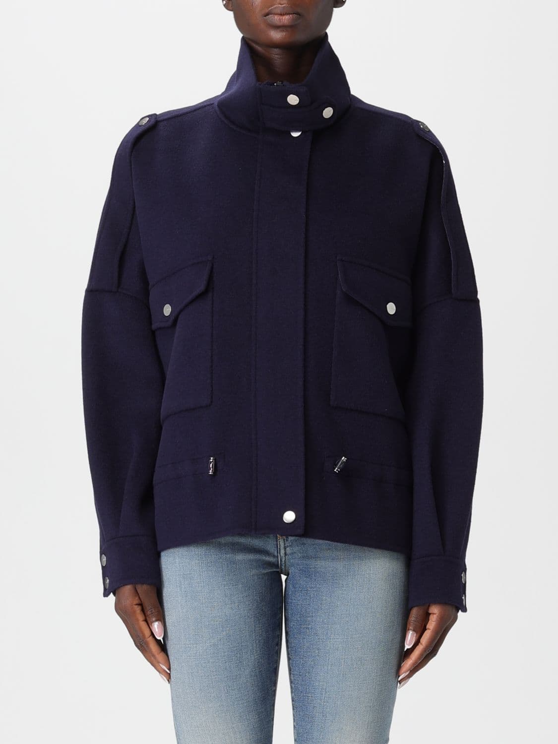 Pinko Coat Woman color Blue