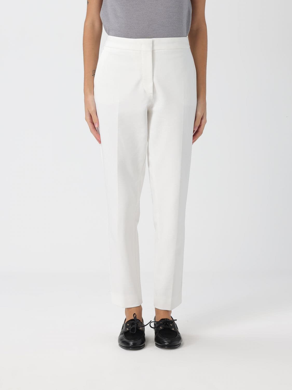 Max Mara Pants Woman color White