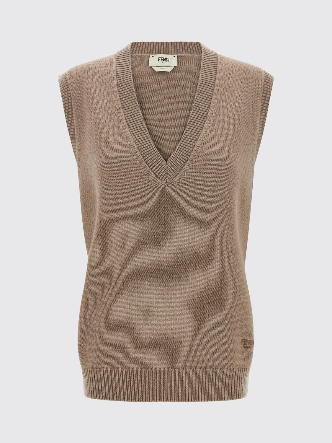 Fendi Waistcoat Woman color Beige