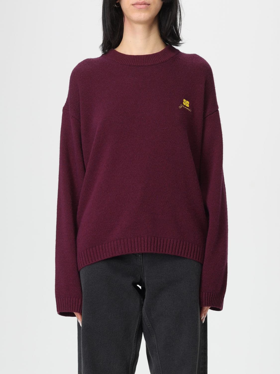 Ganni Sweater Woman color Violet