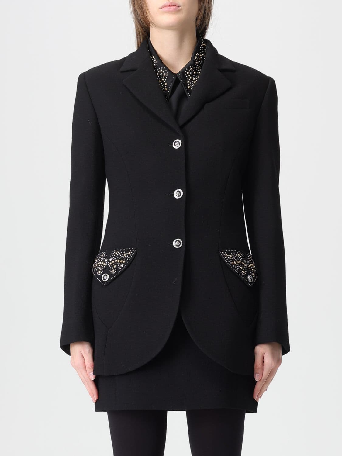 Versace Jacket Woman color Black