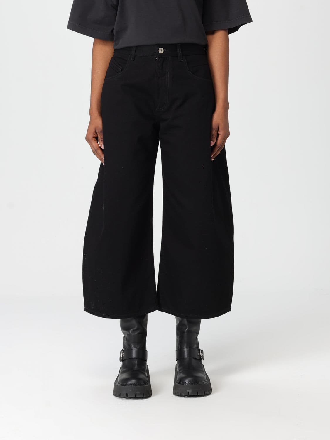 The Attico Jeans Woman color Black