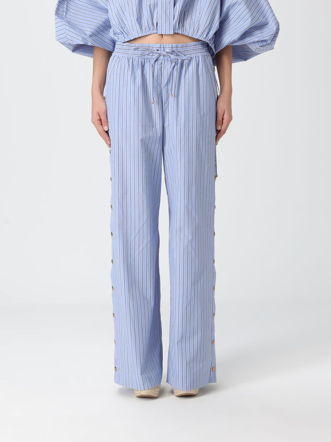 Zimmermann Pants Woman color Gnawed Blue