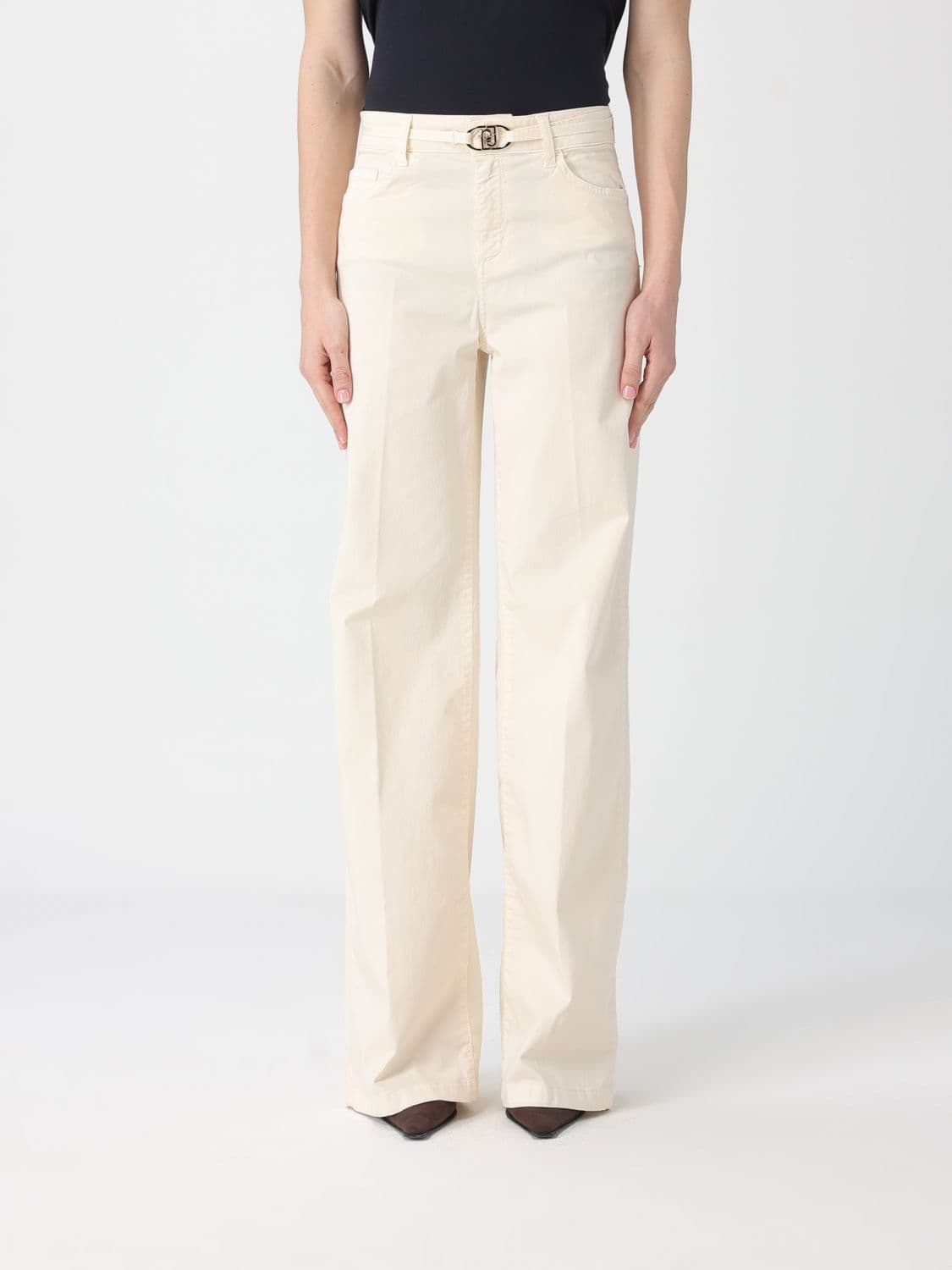 Liu Jo Pants Woman color Yellow Cream
