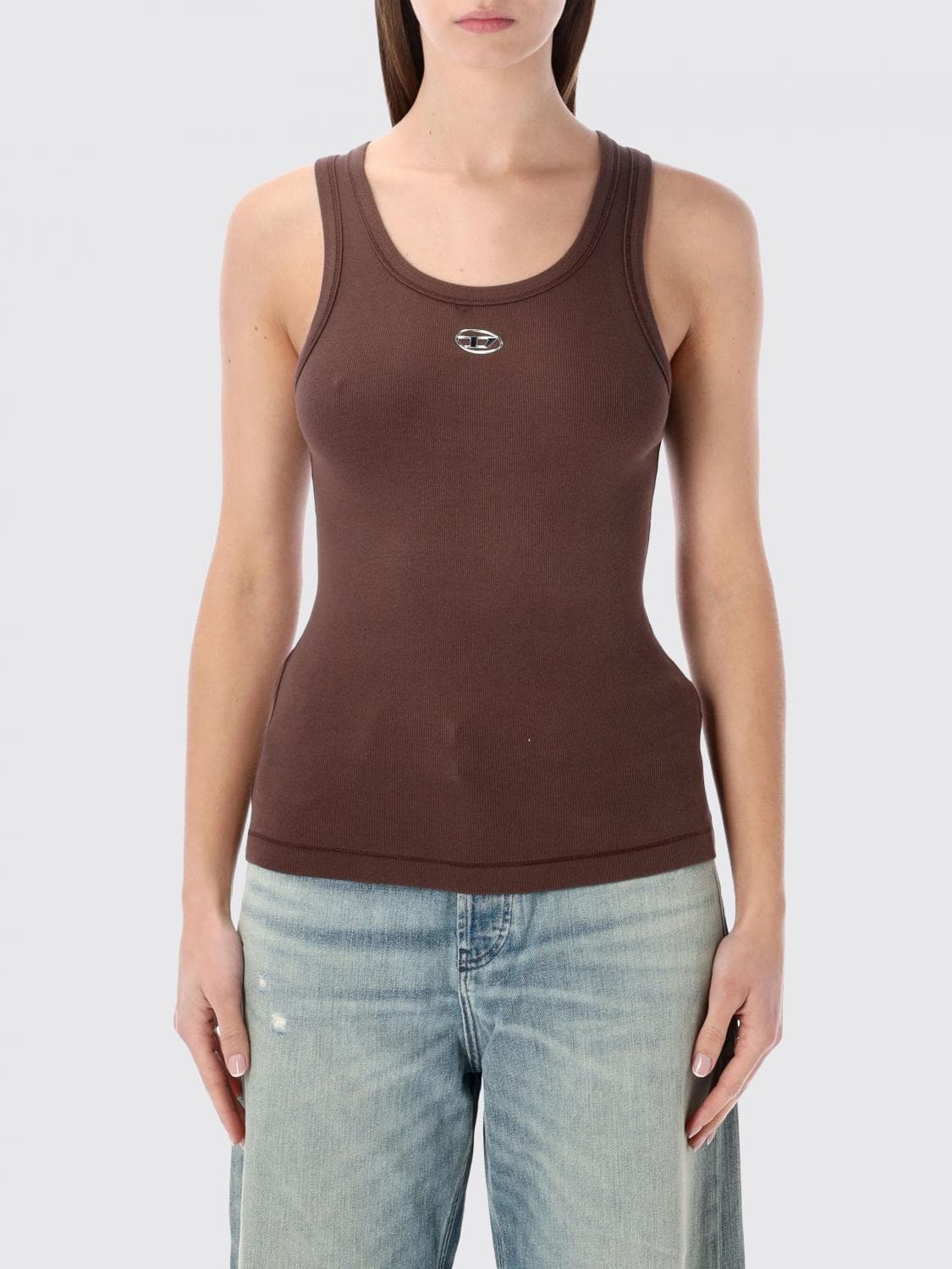 Diesel T-Shirt Woman color Brown
