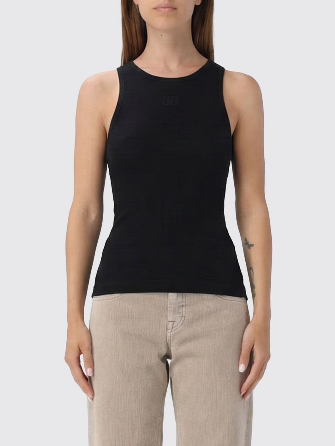 Ganni Top Woman color Black