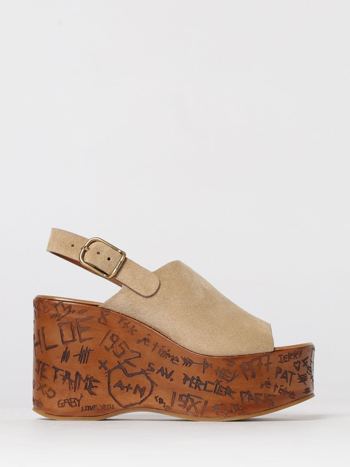 Chloé Heeled Sandal Woman color Beige