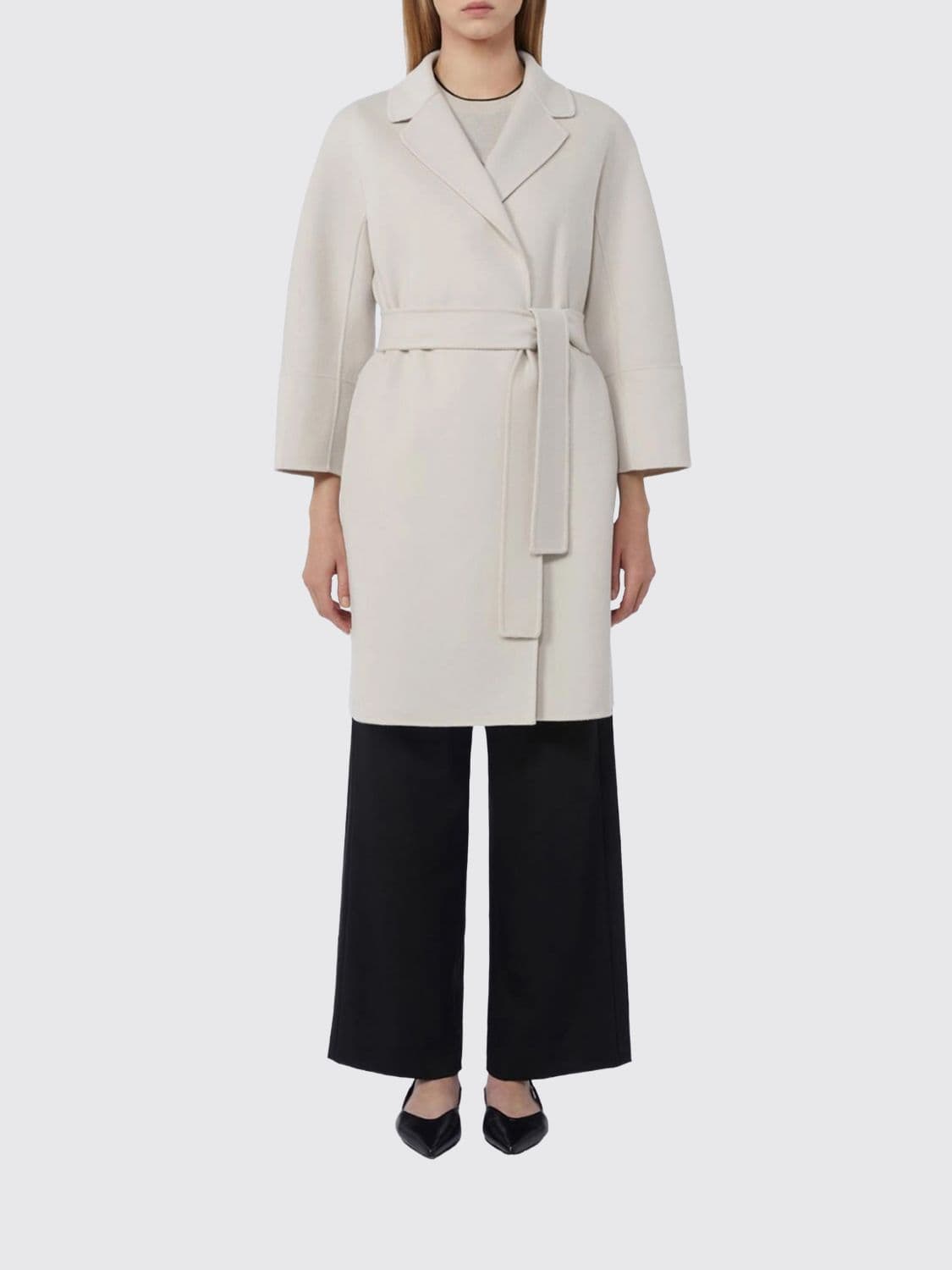 's Max Mara Coat Woman color Yellow Cream