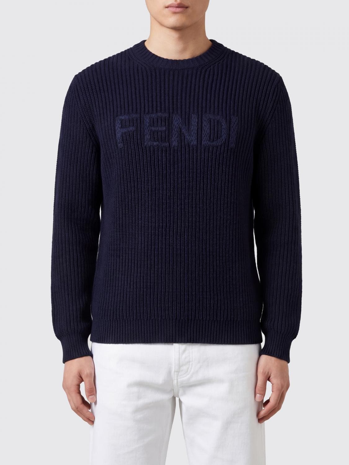 Fendi Sweater Men color Blue