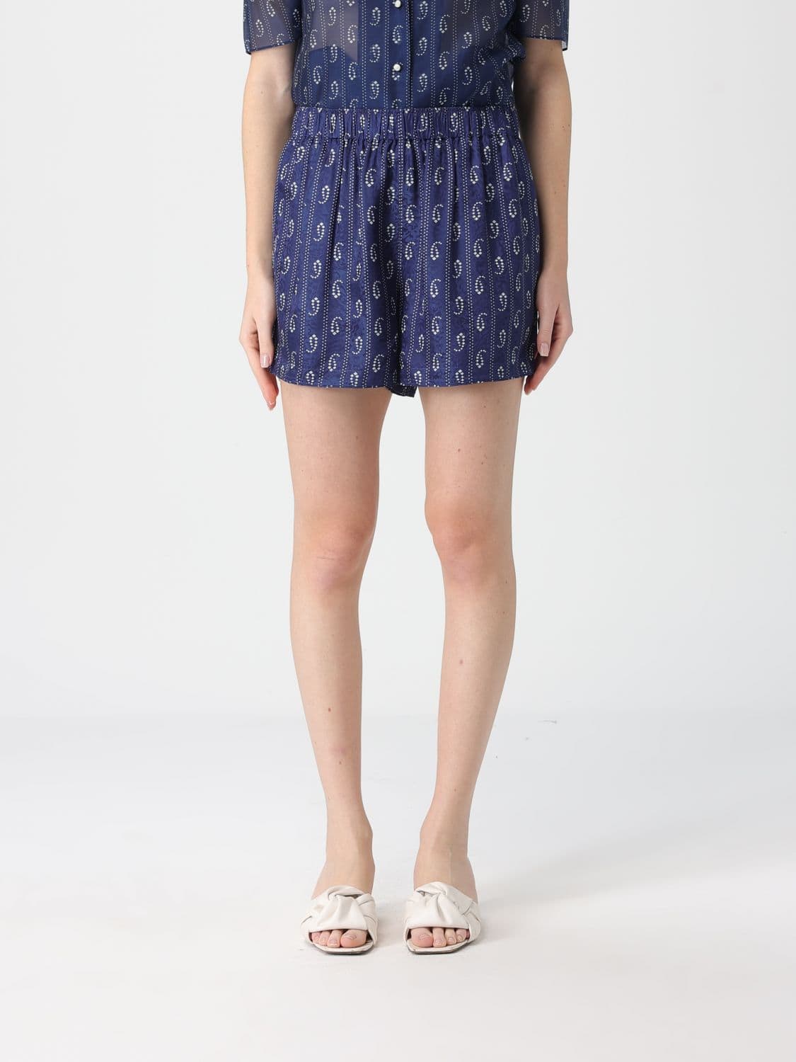 Tory Burch Shorts Woman color Blue