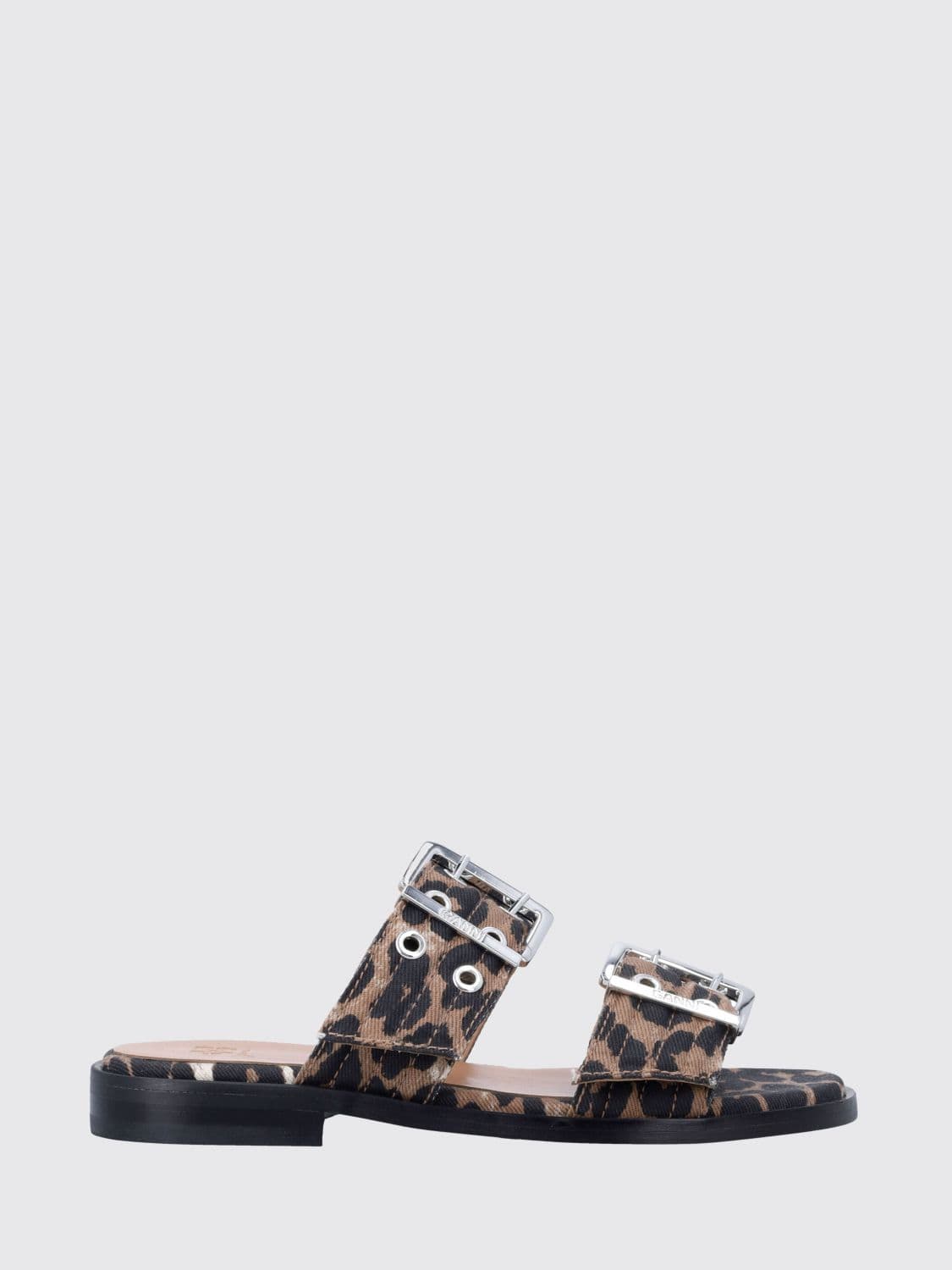 Ganni Heeled Sandal Woman color Brown