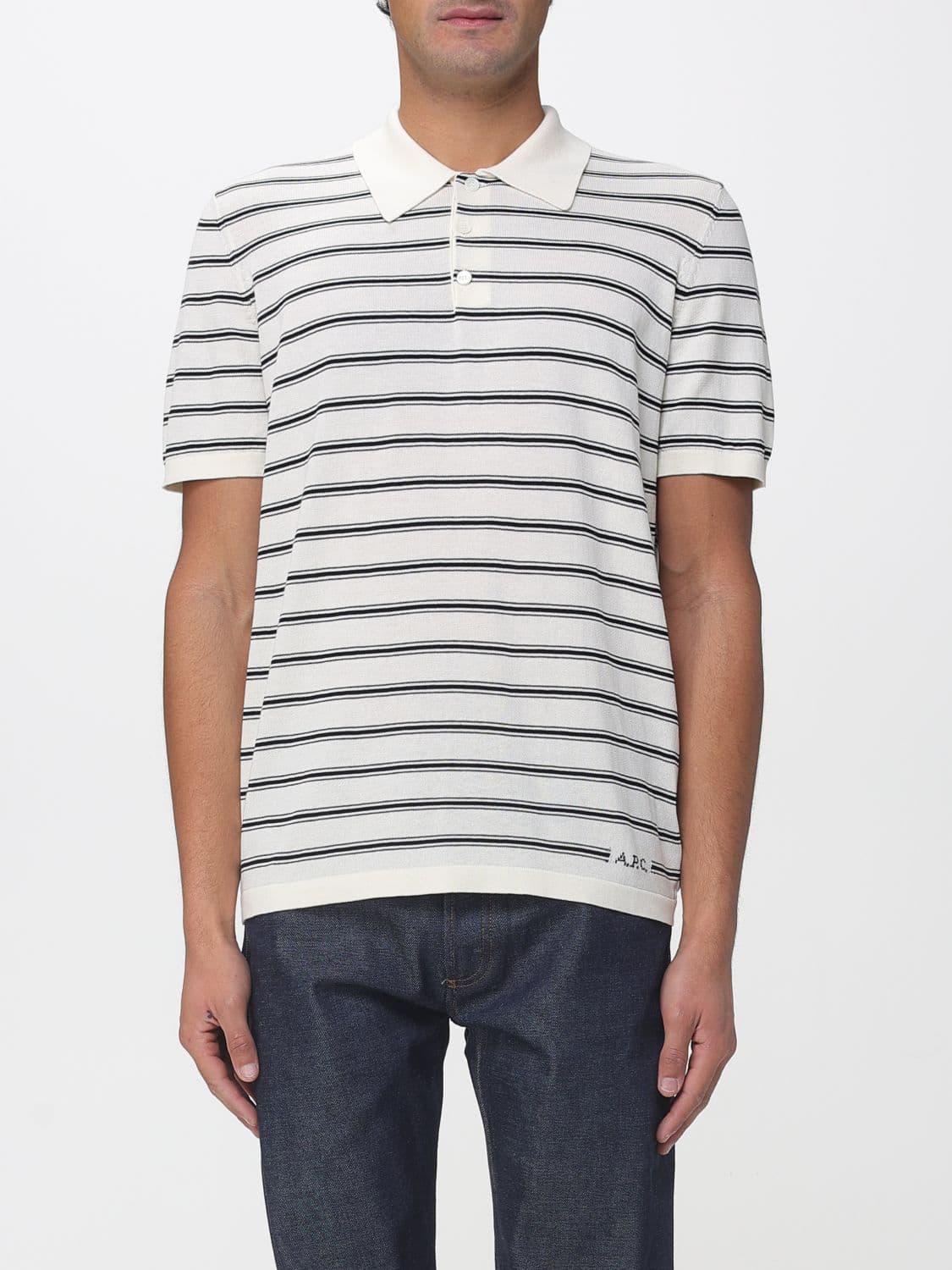 A.p.c. A. P.C. Polo Shirt Men color Ecru