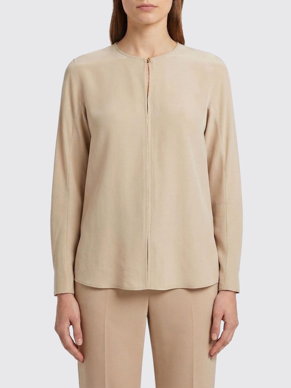 Max Mara Pure Top Woman color Beige