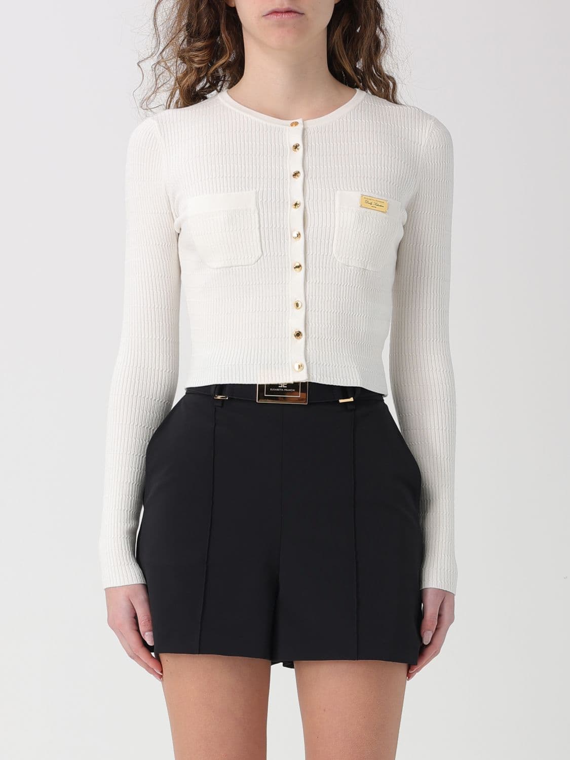 Elisabetta Franchi Sweater Woman color White