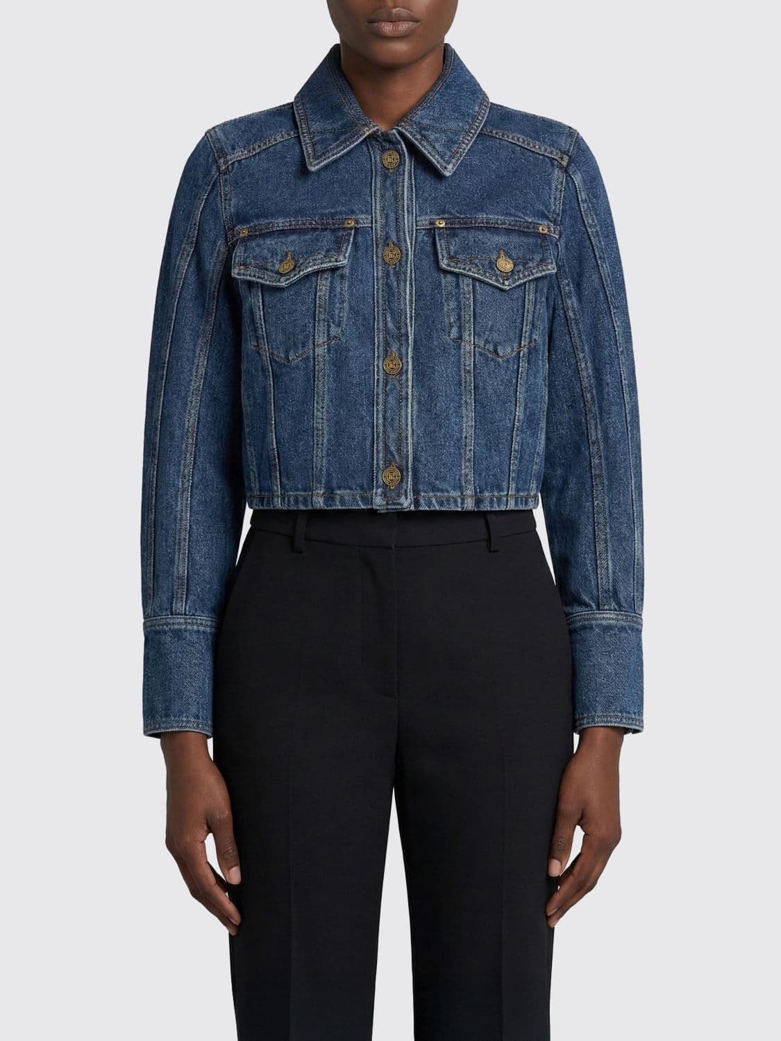 Balmain Jacket Woman color Blue