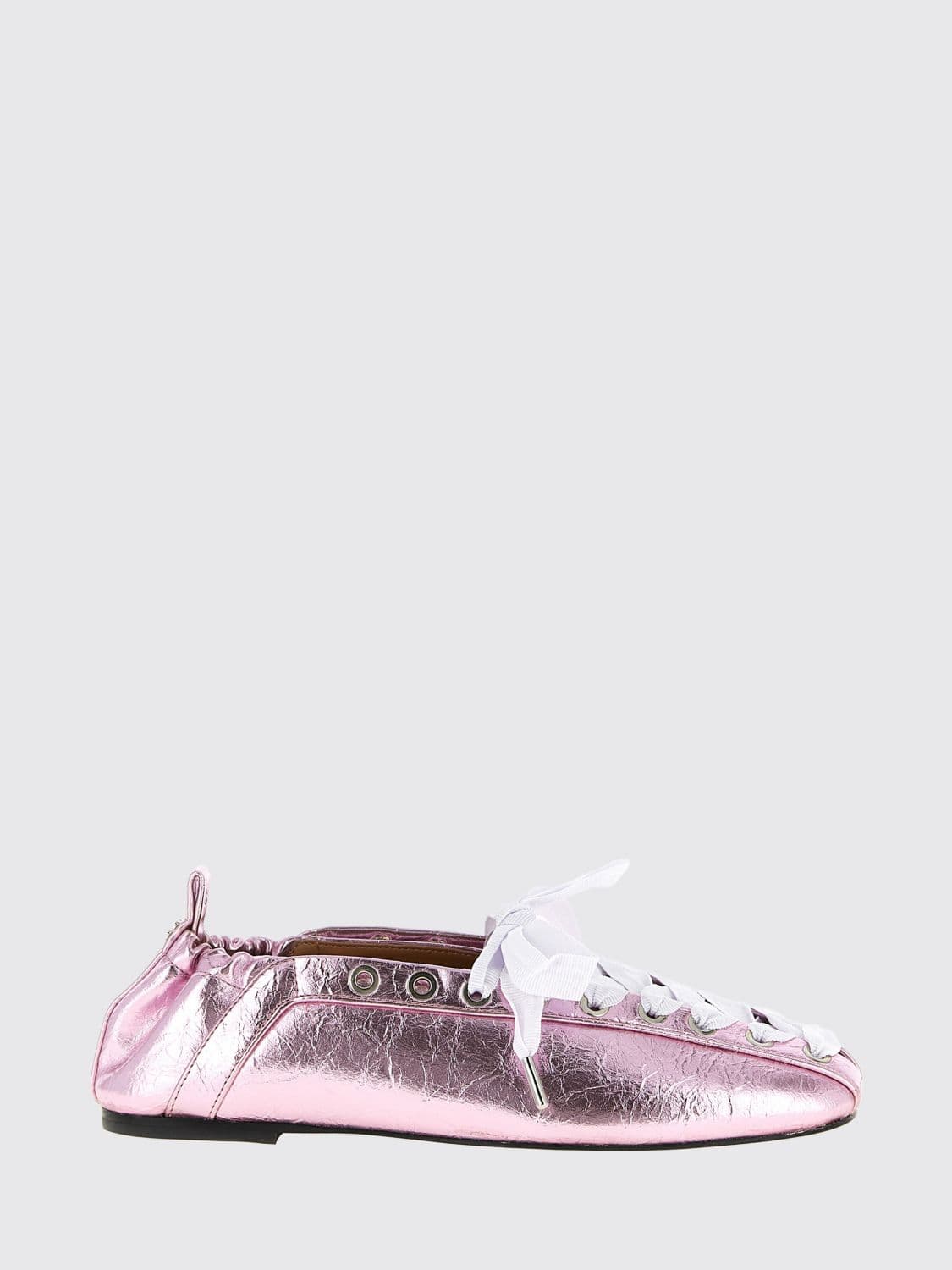Ganni Ballet Flat Woman color Pink