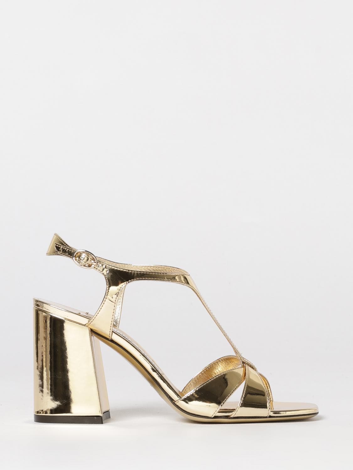 Jimmy Choo Heeled Sandal Woman color Gold