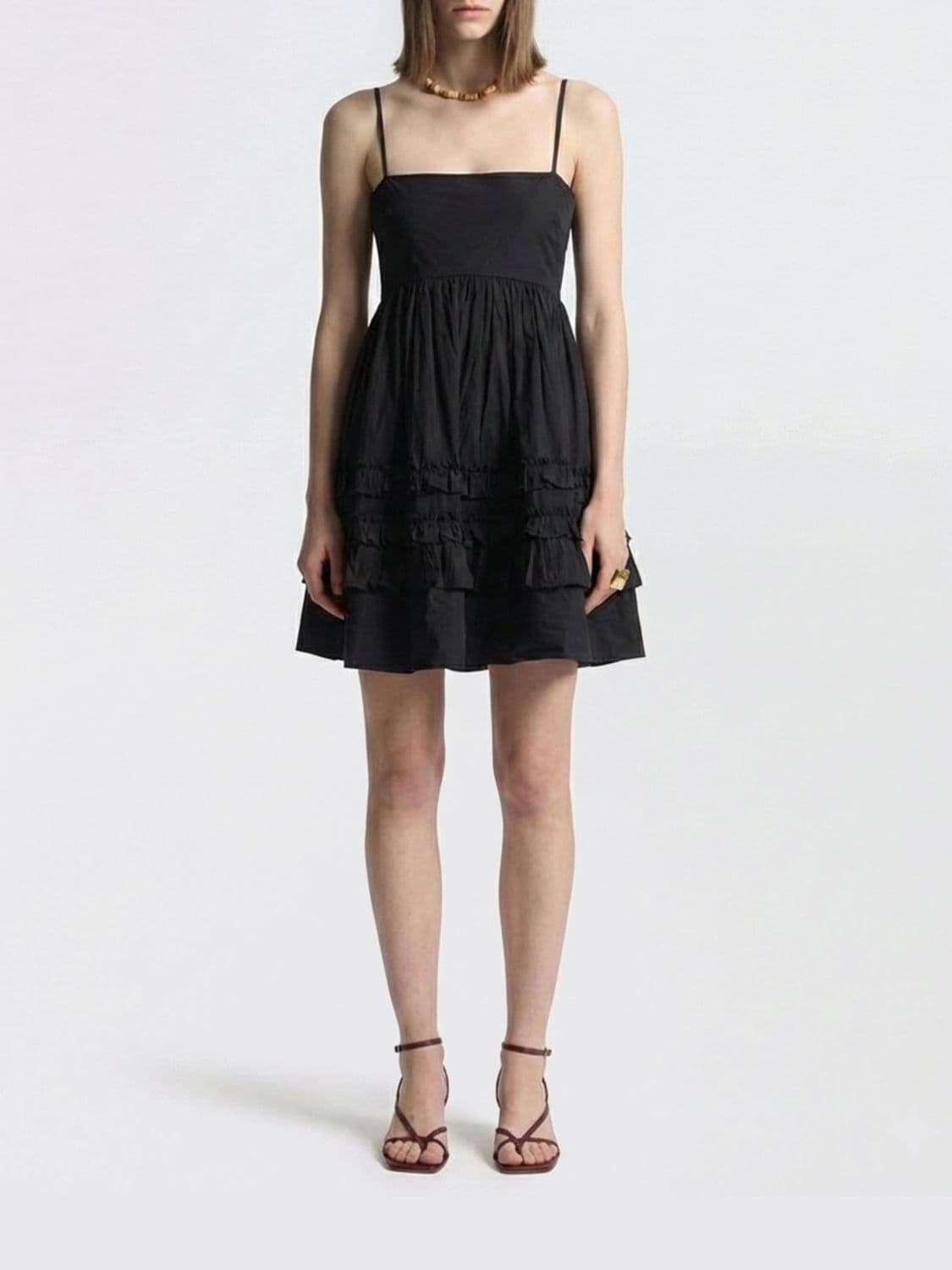 Ganni Dress Woman color Black