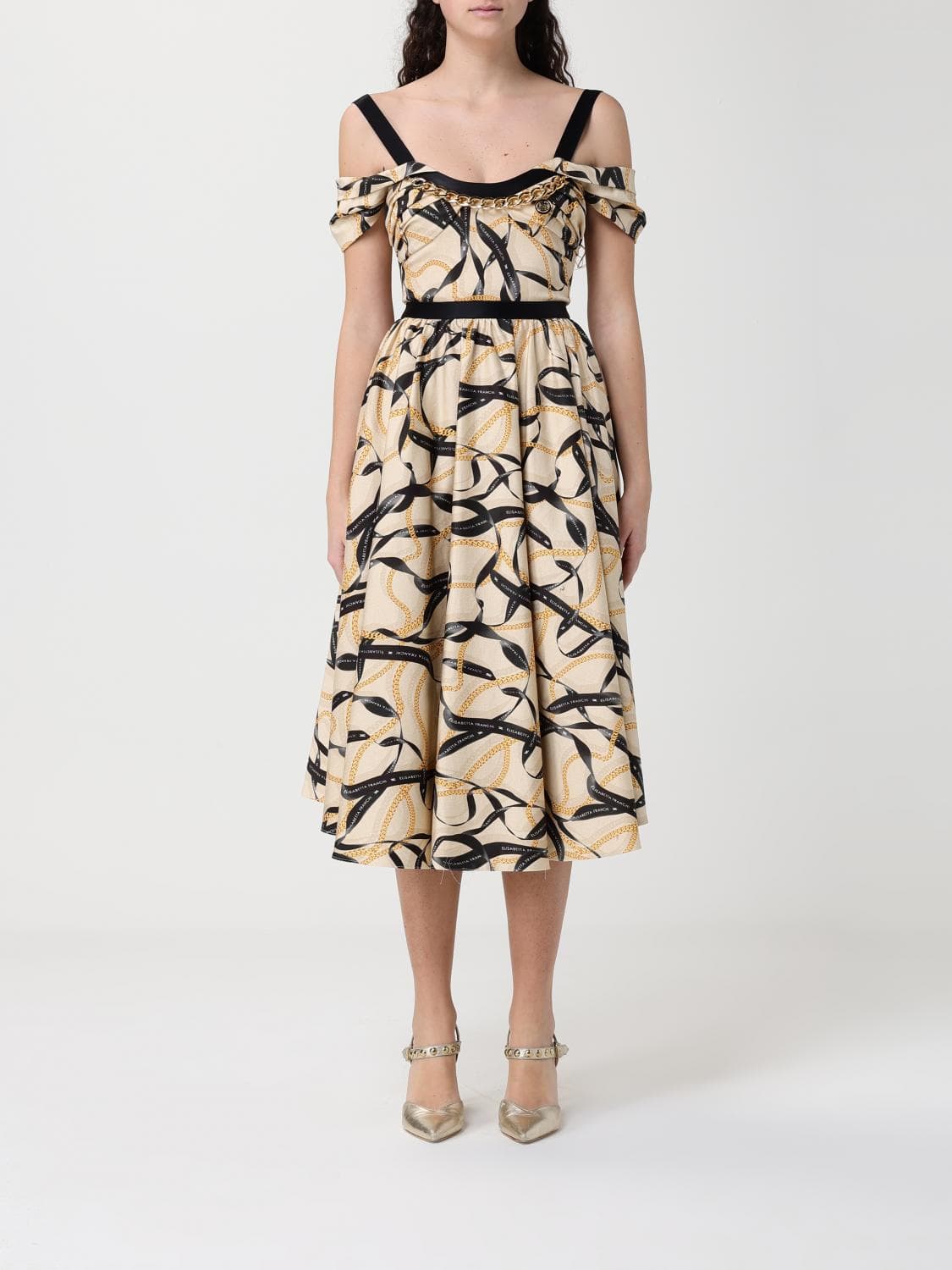 Elisabetta Franchi Printed Cotton Dress · 40