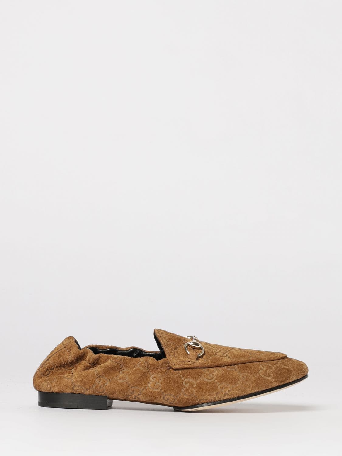 Gucci Jordaan Suede Loafers with GG Monogram