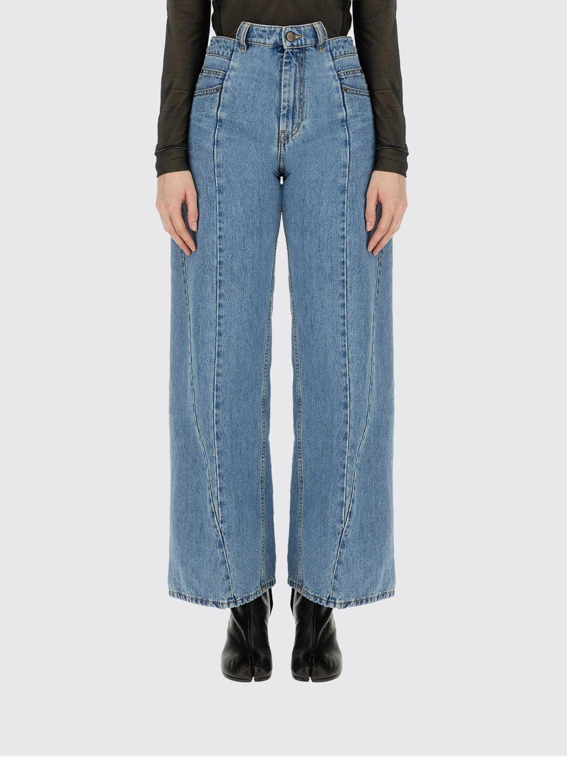 Maison Margiela Jeans Woman color Gnawed Blue