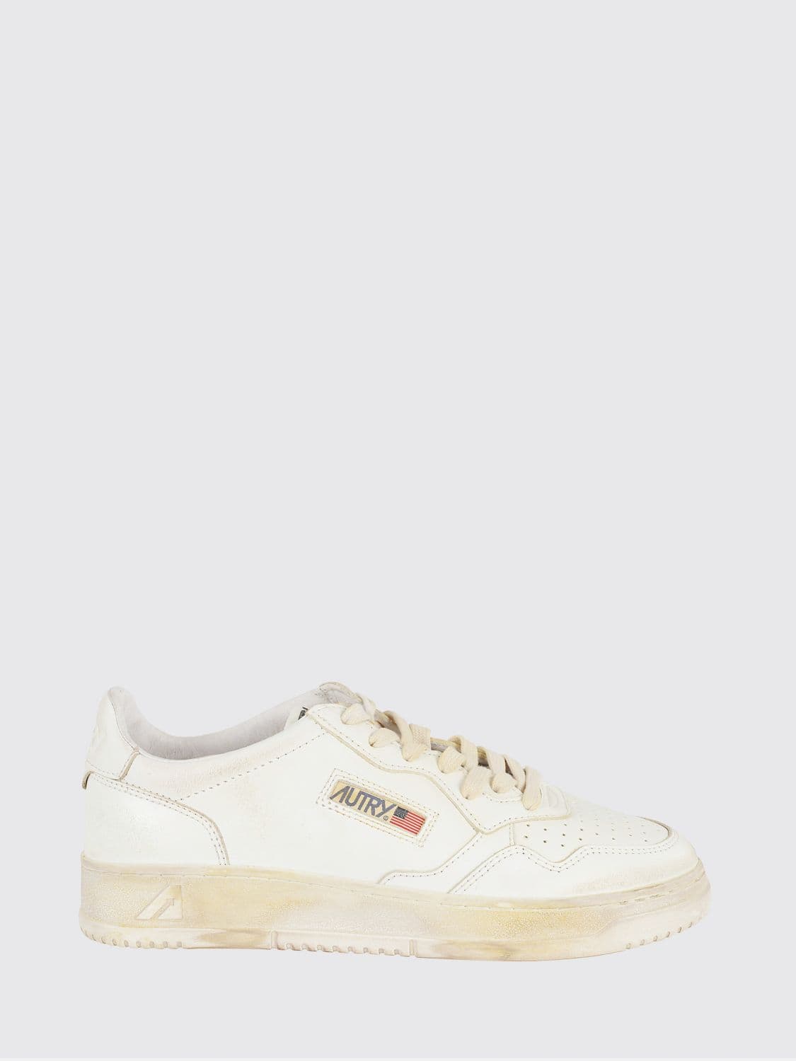 Autry Medalist Super Vintage Low Used Leather Sneakers