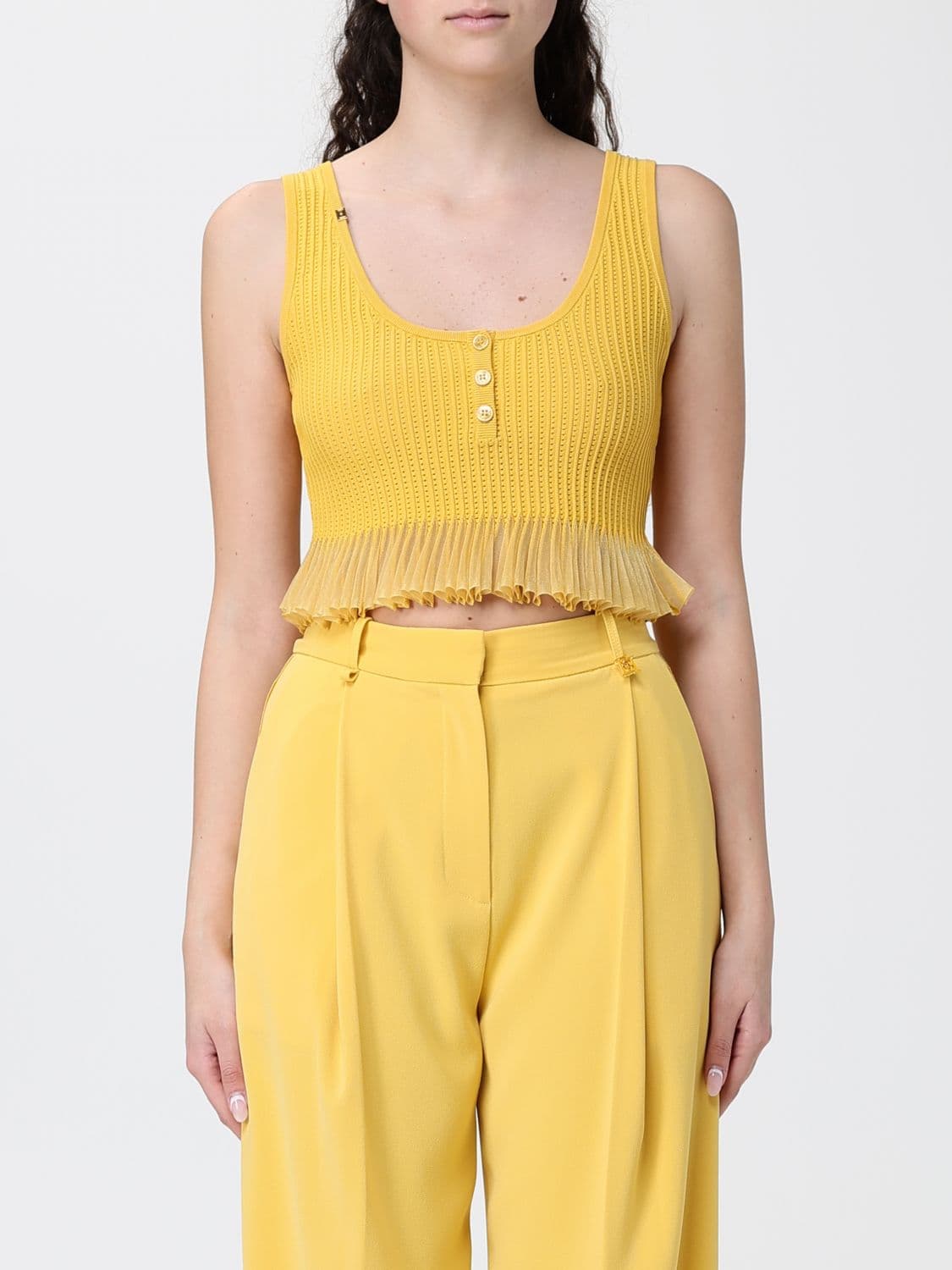Elisabetta Franchi Knitted Cropped Top