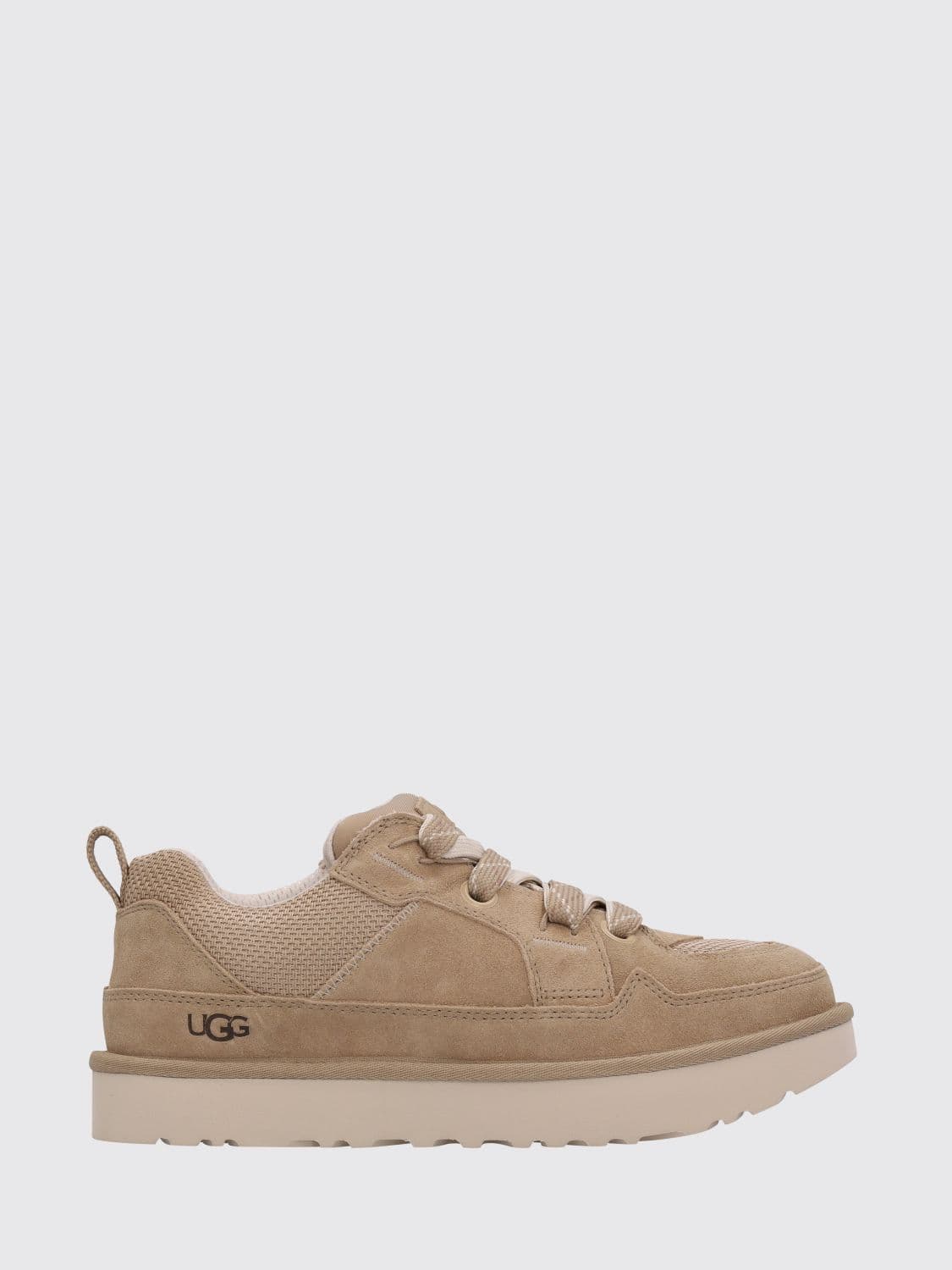 Ugg Lo Lowmel Suede and Mesh Sneakers