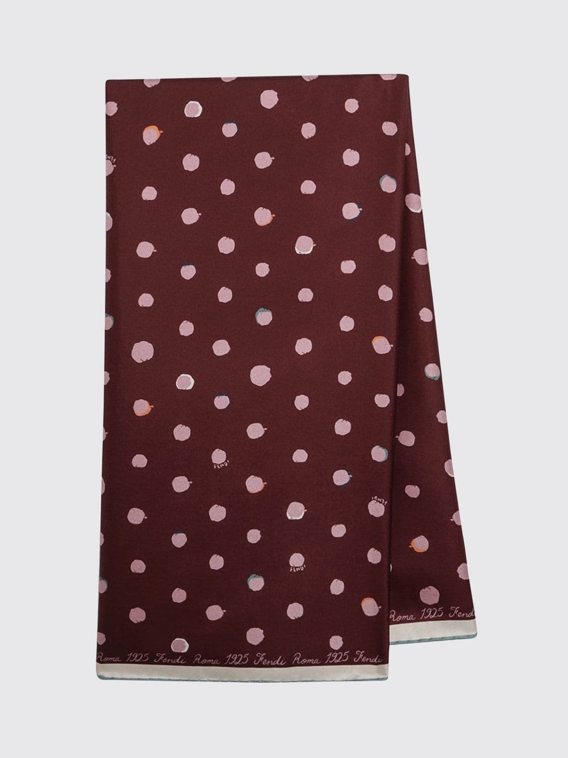 Fendi Reversible Silk Foulard with Polka Dot Print · OS