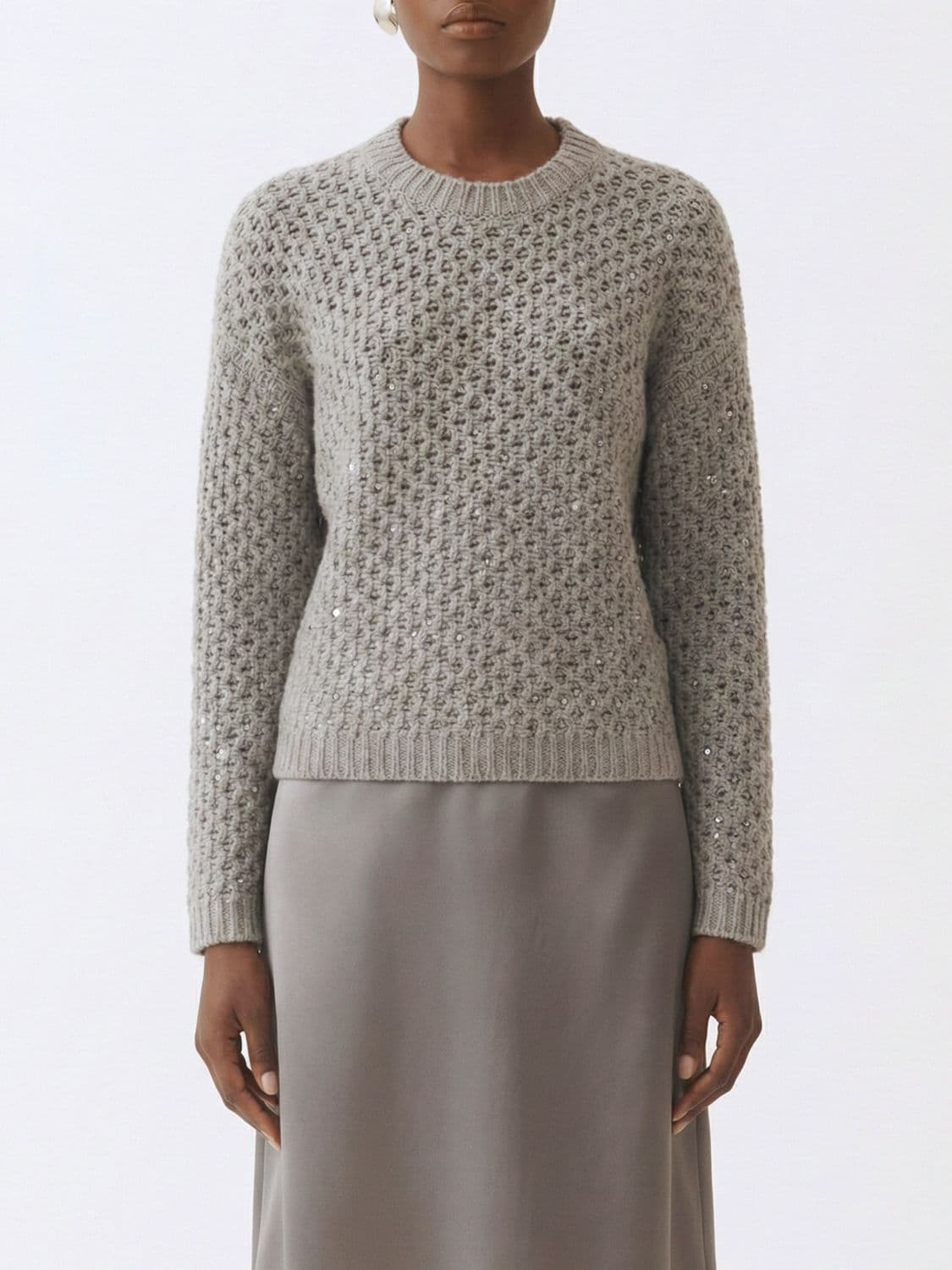 Fabiana Filippi Virgin Wool Cashmere and Silk Knit Top · 38