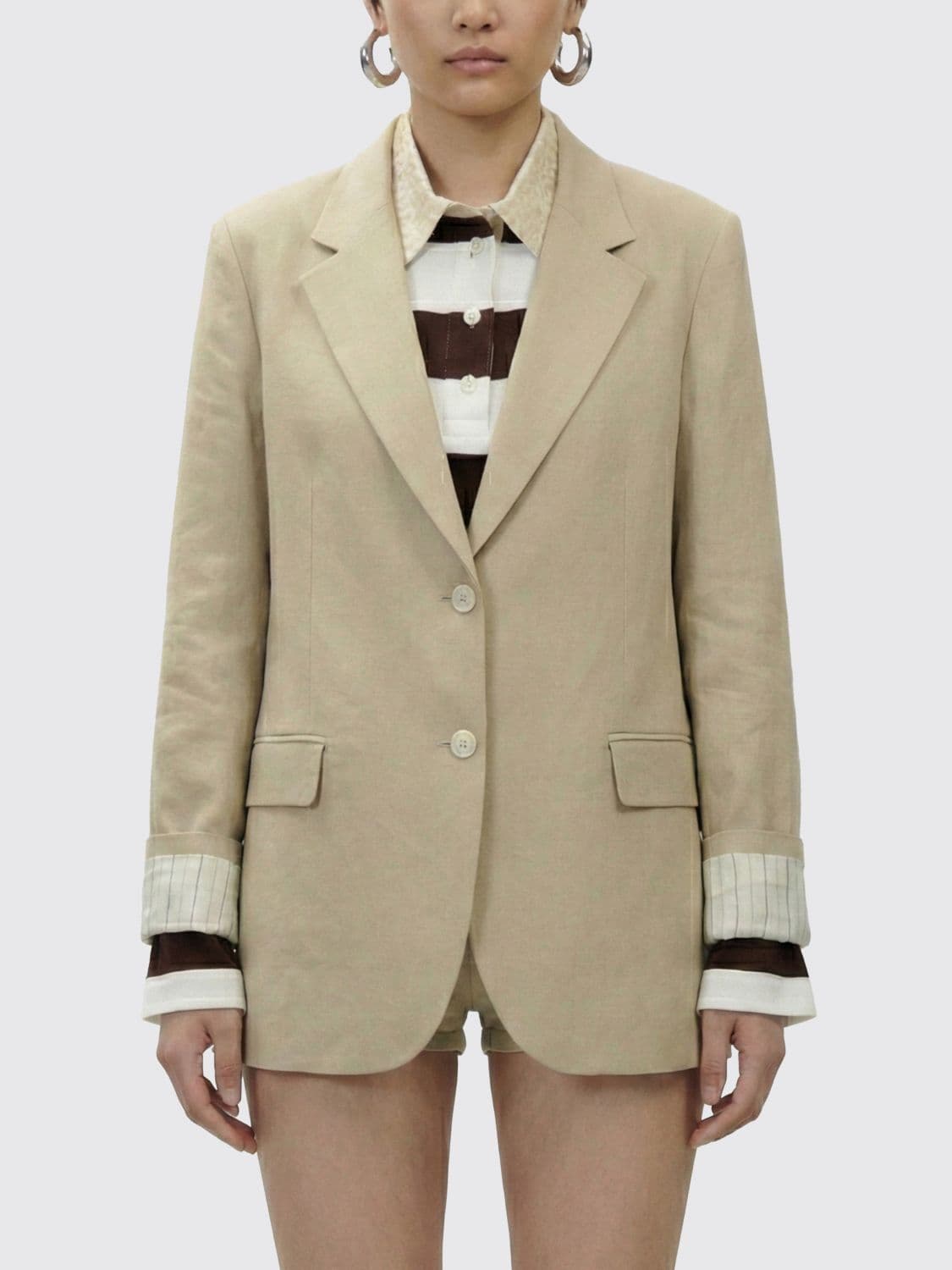 Alysi Single-breasted Viscose Blazer