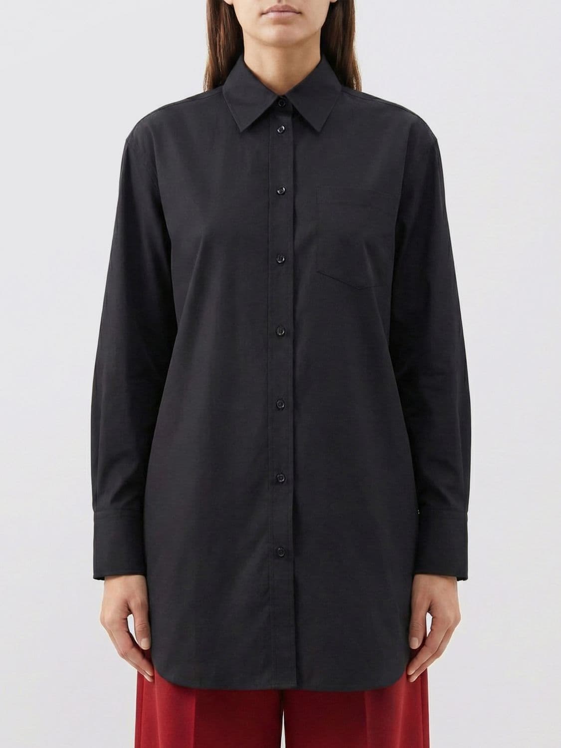 Sportmax Nespola Pleated Cotton Blend Shirt