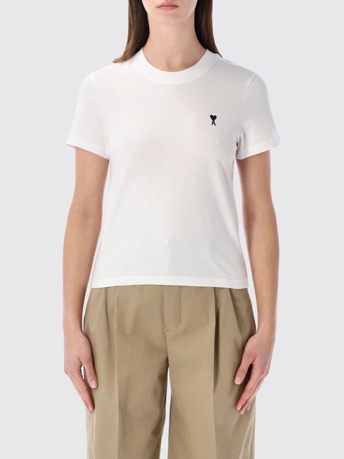 Ami Paris Cotton Logo T-Shirt