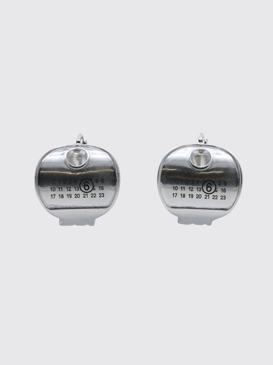 Mm6 Maison Margiela Numeric Brass Earrings
